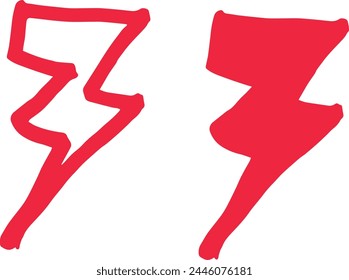 lightning bolt icon set. Electric vector icons, Bolt lightning flash icons. Flash icons collection. Bolt logo. Electric symbols. Electric lightning bolt symbols. Flash light sign
