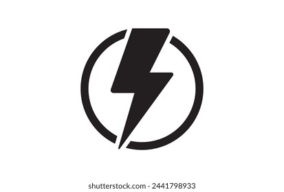  Lightning bolt icon set. Flash electric symbol. Thunderbolt flat style sign for apps and websites with transparent background PNG