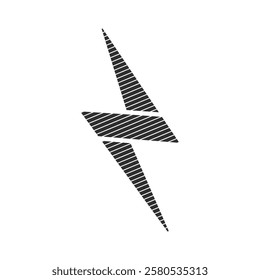 Lightning bolt icon set. Logo Flash electric symbol. Thunderbolt flat style sign for apps and websites with isolated background