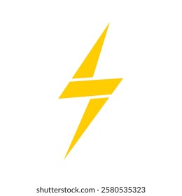 Lightning bolt icon set. Logo Flash electric symbol. Thunderbolt flat style sign for apps and websites with isolated background