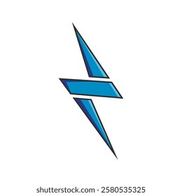 Lightning bolt icon set. Logo Flash electric symbol. Thunderbolt flat style sign for apps and websites with isolated background