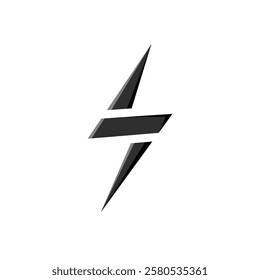 Lightning bolt icon set. Logo Flash electric symbol. Thunderbolt flat style sign for apps and websites with isolated background