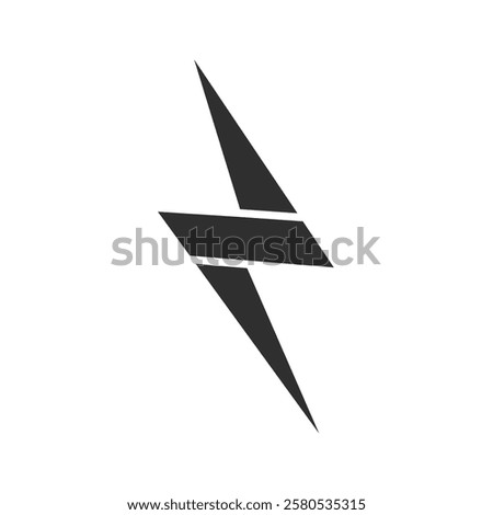 Lightning bolt icon set. Logo Flash electric symbol. Thunderbolt flat style sign for apps and websites with isolated background