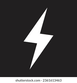 lightning bolt icon simple design art eps 10