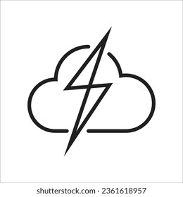 lightning bolt icon simple design art eps 10