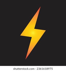 lightning bolt icon simple design art eps 10