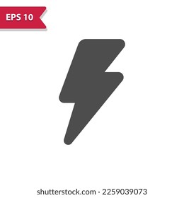 Lightning Bolt Icon - Lightning, Storm, Weather. Professional, pixel perfect icon.