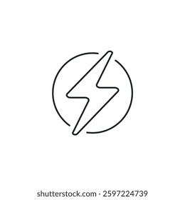 Lightning Bolt icon symbol vector illustration isolated on white background