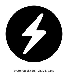 Icono del rayo que simboliza el poder, la electricidad y la energía.