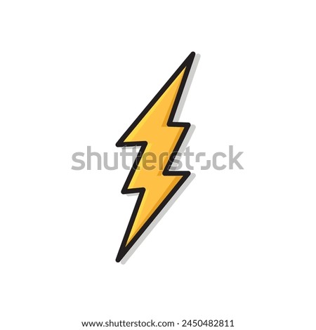 Lightning bolt icon. thunder logo. lightning cartoon illustration wallpaper background.