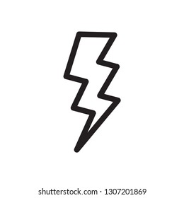 lightning bolt icon in trendy flat style 