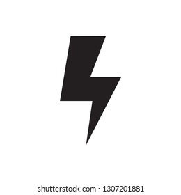 lightning bolt icon in trendy flat style 