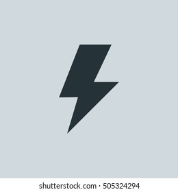 Lightning Bolt icon in trendy flat style background, image jpg, vector eps, flat web, material icon, UI illustration