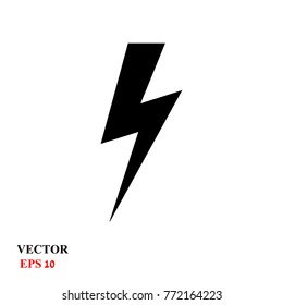 Lightning bolt icon, vector