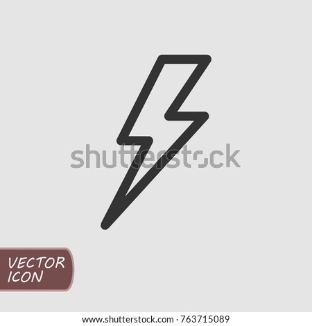 Lightning bolt icon vector