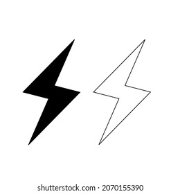 Blitzschlagsymbol. Blitzbolzen, Vektorgrafik oder Clipart.