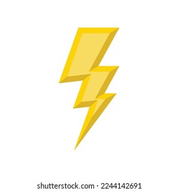 lightning bolt icon vector design template in white background