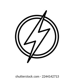 lightning bolt icon vector design template in white background