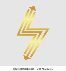 lightning bolt icon vector design