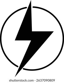 lightning bolt icon vector design 
