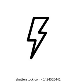 Lightning bolt icon vector. Electric icon trendy design template. 