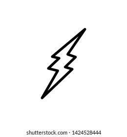 Lightning bolt icon vector. Electric icon trendy design template. 