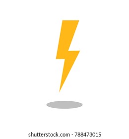 Lightning bolt icon vector, filled flat sign, solid pictogram isolated on white. Symbol, logo illustration. EPS