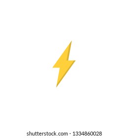Lightning bolt icon. Vector flat design