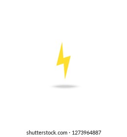 Lightning bolt icon vector illustration.