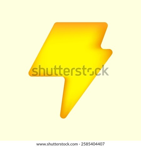 Lightning bolt icon, vector illustration.