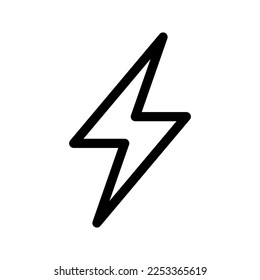 Lightning Bolt Icon Vector Symbol Design Illustration