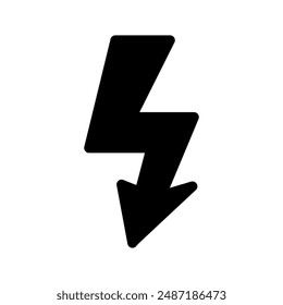 Lightning Bolt Icon Vector Symbol Design Illustration