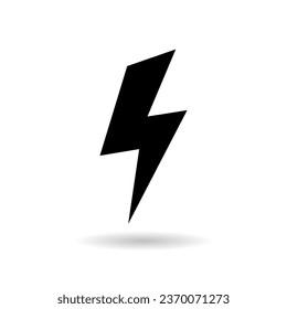 Lightning bolt icon vector. Thunderbolt, electric sign symbol