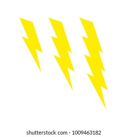 Lightning bolt icons set, thunderbolt. Vector