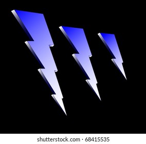 lightning bolt icons vector