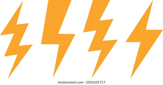 lightning bolt illustration thunder icon set flash icon lighting icon set