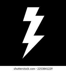  lightning bolt isolated on black