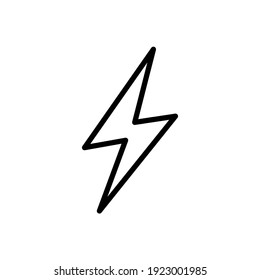 Lightning Bolt Line Icon Design Vector Template