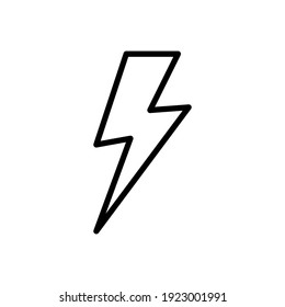 lightning bolt line icon design vector template