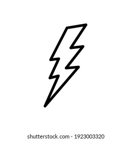 lightning bolt line icon design vector template