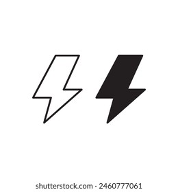 Blitz-Schraubenlinien-Symbol, Blitzlicht-Symbol, Logo-Illustration auf weißem Hintergrund..eps