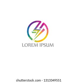 Lightning bolt logo concept. unique bolt logo idea sign of power.