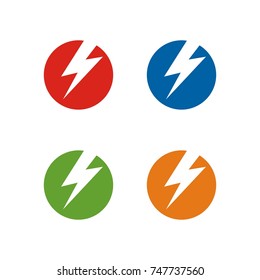 Lightning bolt logo design template vector
