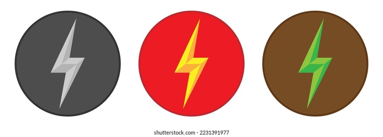 Lightning bolt logo. Electric energy icon. Electricity sign.