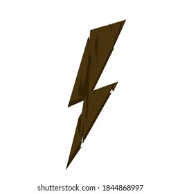 Símbolo del logotipo del tornillo de luz estilo de madera