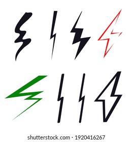 Lightning bolt logo icon sign Hand drawn art set Arrow symbol emblem Tech modern children's style Doodle design Fashion print clothes apparel greeting invitation card badge element banner poster cover