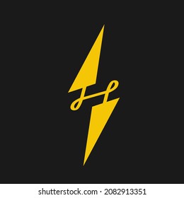 Símbolo de icono del logotipo Lightning Signo de diseño moderno