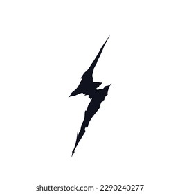 Lightning bolt logo icon sign Hand drawn grunge ink sketch Bad weather symbol emblem Gothic cyber style Modern abstract future tech design Fashion print clothes apparel greeting invitation card ad