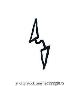 Signo del icono del logotipo del rayo Diseño dibujado a mano de Doodle