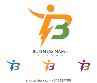 Lightning Bolt Logo Template vector icon